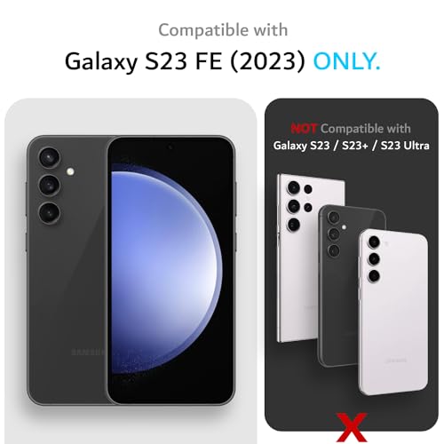 TUDIA MergeGrip Magsafe Compatible Phone Case for Samsung Galaxy S23 FE 2023 - Dual Layer, Shockproof, Military Grade, Non-Slip, Heavy Duty Protective Phone Case with Wireless Charging - Matte Black - color: Matte Black, size: Magnetic Galaxy S23 FE