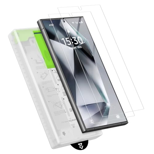 2 Pack Samsung Galaxy S24 Ultra HD Clear Screen Protector, PET Film with Auto Dust Elimination Cabin, Anti-Glare, Sensitive Touch, Bubble-Free, Case Friendly - color: S24-HD