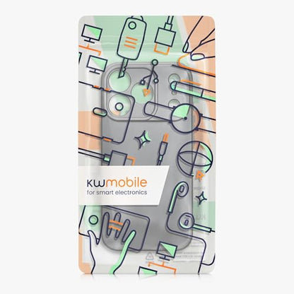 kwmobile Case Compatible with Apple iPhone 17 Pro Case -Soft TPU Back Phone Cover - with Metallic Look - Metallic Grey - color: Metallic Grey, size: iPhone 17 Pro