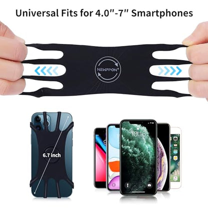 Detachable & 360° Rotatable Running Armband -with Reflective Strap Zipper Pocket & Earphone Bag for iPhone 16 15 14 Pro Max Plus Samsung Galaxy – Workout Exercise Phone Holder with Card Key Slot - color: Black With Bag