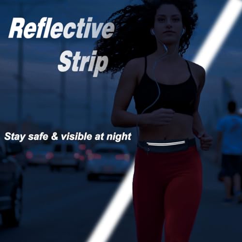 U·LANARO Slim Running Belt Fanny Pack Running Phone Holder Waist Band Pouch - color: Light Gray