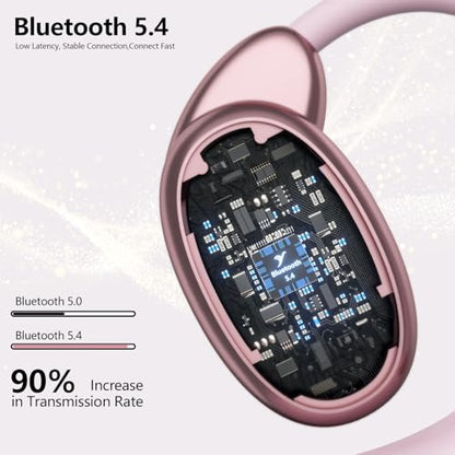 Wireless Open Sports Ear Earbuds 40H Playtime Waterproof For Gym,Running - color: Pink
