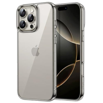 JETech Case for iPhone 16 Pro, Anti-Yellowing, Natural Titanium | Shockproof Protection, Scratch Resistant Hard PC Back, Durable Transparent TPU Bumper - color: Natural Titanium, size: iPhone 16 Pro