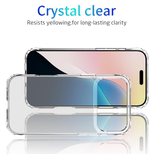 DEERLAMN Clear Case for iPhone 17 Pro 6.3-Inch, Military Grade Drop Protection Anti-Scratch Transparent Ultra Slim Non-Yellowing Shockproof Protective Phone Cover - size: iPhone 17 Pro 6.3-Inch