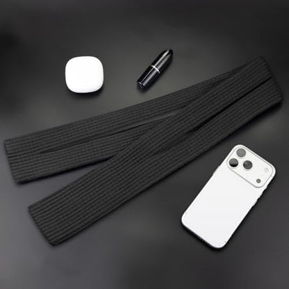 SOULWIT Knitted Phone Pocket Pouch (Long-Black) - color: Black, size: Long (31.5″)