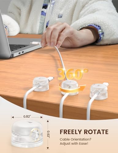 Lamicall Clear Cable Clips & Phone Stand