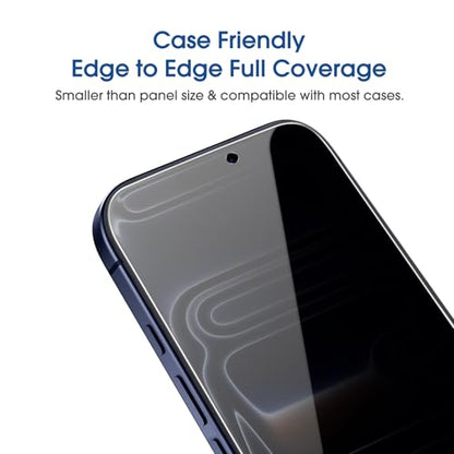 amFilm OneTouch for iPhone 17 Pro Max Privacy Screen Protector 6.9'' 2025 - size: 17P-6.9”