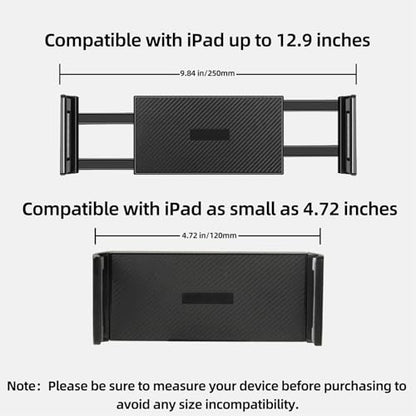 Adjustable Tablet Mount, 360° Rotating iPad Holder for Treadmill Spin Bike Stroller Wheelchair Golf Cart, Pole Clamp Mount for 4.7"-12.9" Tablets Phones