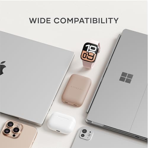 Satechi OntheGo 67W Wall Charger, GaN USB-C Fast Charging, Desert Rose - color: Desert Rose