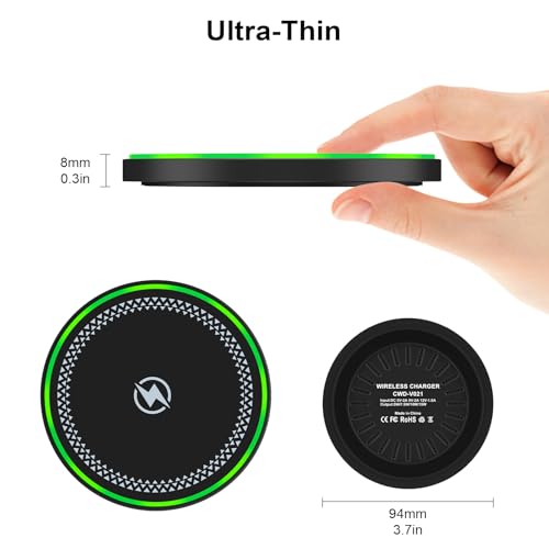 15W Wireless Charger Pad for Motorola Razr 2024 Moto G Stylus 5G 2025 - color: Black