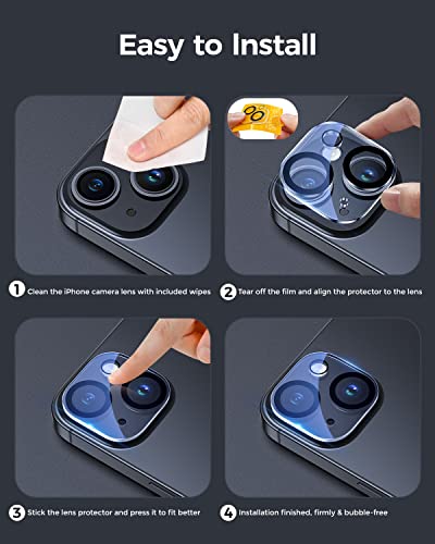 [3 Pack Camera Lens Protector For iPhone,9H Tempered Glass,Anti-Scratch,Case Friendly,Night Circle,No-Bubble HD Clarity,Full Cover (iPhone 13/13 Mini) - size: iPhone 13/13 Mini