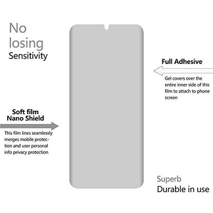Galaxy S21 Plus Privacy Screen Protector Full Adhesive Soft Film (NOT Tempered Glass), Case Friendly Support In-Screen Unlock, Glossy Finish 2 Way Anti Spy Protection for Samsung S21+ Plus 5G, 2 Pack - size: S21 Plus