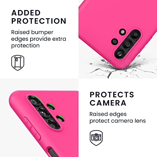 kwmobile Case Compatible with Samsung Galaxy A13 4G Case - Soft Slim Protective TPU Silicone Cover - Neon Pink - color: neon pink, size: Galaxy A13 4G