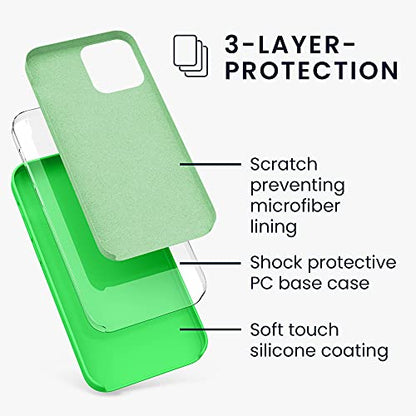 kwmobile Case Compatible with Apple iPhone 12 / iPhone 12 Pro Case - TPU Silicone Phone Cover with Soft Finish - Lime Green - color: lime green, size: iPhone 12 / iPhone 12 Pro