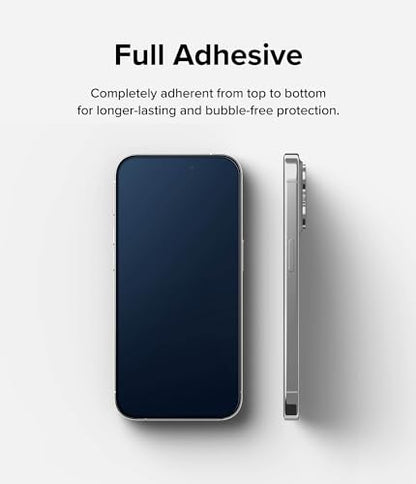 Ringke for iPhone 15 Pro Screen Protector [Full Cover Glass] | Custom-Fit Installation Tool, Case Friendly Shatterproof Premium 9H Hardness Tempered Glass - size: iPhone 15 Pro