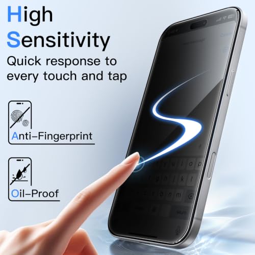 JETech Privacy Screen Protector for iPhone New Pro Max, 2-Pack - size: iPhone NEW Pro Max