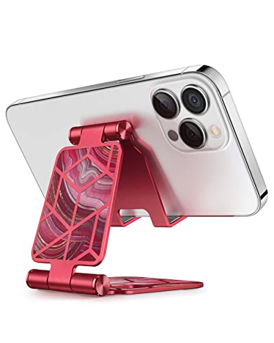 i-Blason Cell Phone Stand for Desk, Phone Holder fits All Phones, Red - color: Red