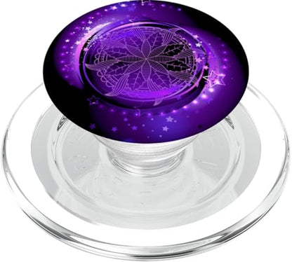 Nebula Mandala Galaxy Purple Stars Dreamy Whirl Tidepool PopSockets PopGrip for MagSafe - style: Magnetic PopGrip