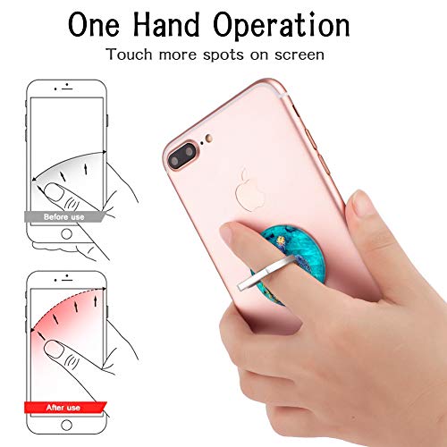 4-Pack Phone Ring Holder 360 Rotation Finger Stand Grip Kickstand for Smartphones and Tablets (Turtle)