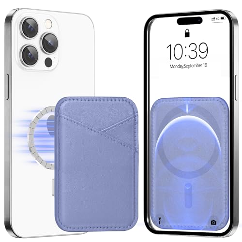 Miroddi for MagSafe Wallet, Ultra-Thin Magnetic Wallet with 2 Card Slots | RFID Blocking, No More Falling, Strongest Magnetic Card Holder for iPhone 17/16/15/14/13/12 Series & Pixel 10, Lavender - color: Lavender