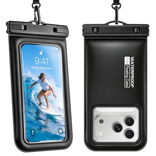 Floating Waterproof Phone Pouch 2 Pack, IP68 Dry Bag Up to 7.0" | Waterproof Phone Case fits All Smartphones, Floats in Water, Clear Underwater Shots for Beach Snorkel Cruise Kayak - size: 7.0 inch