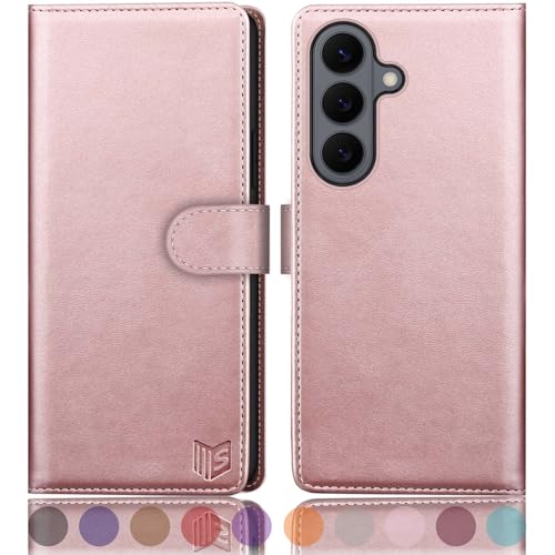 SUANPOT Compatible with Samsung Galaxy S26 Plus Wallet case with RFID Blocking Credit Card Holder,Flip Book PU Leather Protective Cover Women Men for Samsung S26 Plus Phone case Rose Gold - color: Rose Gold, size: Samsung Galaxy S26 Plus