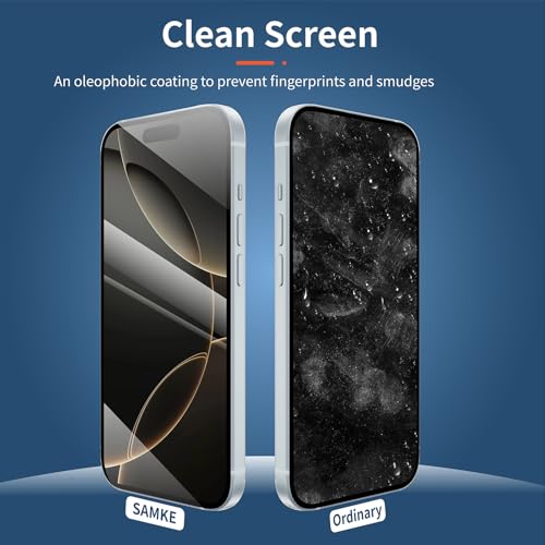 SAMKE 3 Pack Screen Protector for iPhone 16 Pro Max HD Tempered Glass 6.9in - size: iPhone 16 Pro Max