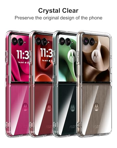 Cresee Case for Motorola Razr Ultra 2025/2026 - Crystal Clear Hard Back + Soft TPU Bumper Shockproof Cover Phone Case for Moto Razr Ultra 2025/2026 - Transparent - color: Transparent