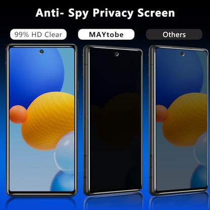 MAYtobe 2 Pack Privacy Screen Protector For Google Pixel 6A Tempered Glass - color: Black
