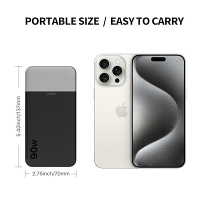 JUOVI Laptop Power Bank 90W 20000mAh Portable Charger - color: Black