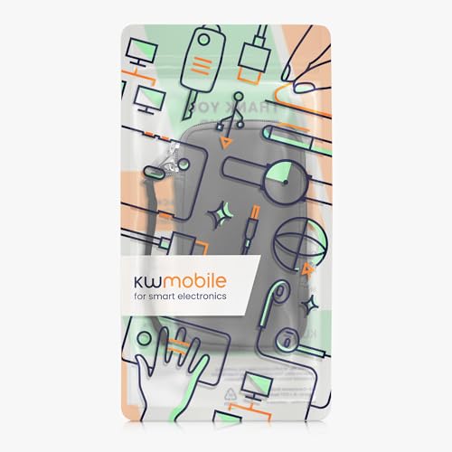 kwmobile Universal Phone Pouch Size L - 6.5" - Neoprene Smartphone Pouch with Zip - Water-Repellent Mobile Phone Case - Sleeve in Grey - color: grey, size: L - 6.5"