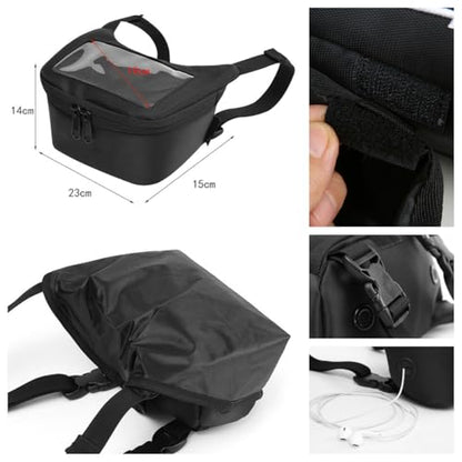 Motorcycle Saddle Bag Handlebar Bag Luggage Storage Bag Compatible With Vespa Sprint Primavera GTS LX LXV 50 125 250 300 Mobile Phone GPS Touch Screen Waterproof Bag