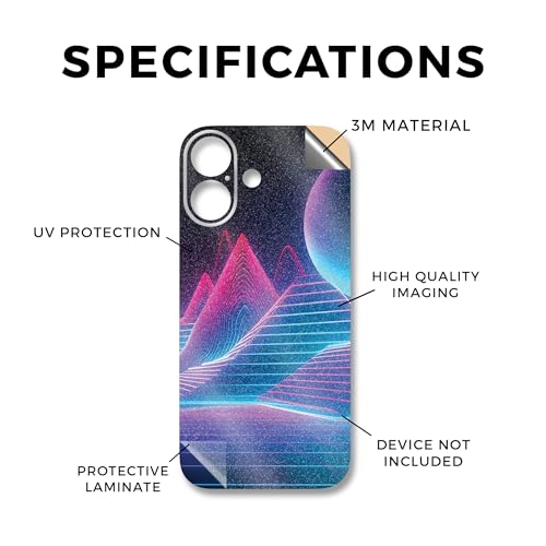 Glossy Glitter Phone Skin Compatible with Apple iPhone 17 - Planetary Grid - Premium 3M Vinyl Protective Wrap Decal Cover - Easy to Apply | Crafted in The USA by MightySkins - color: Planetary Grid, size: iPhone 17 (Full Wrap), style: Glossy Glitter Finis