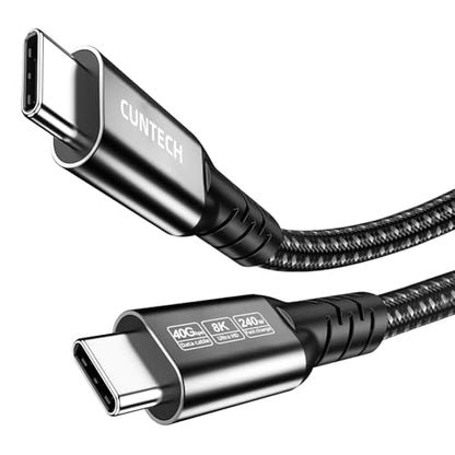 USB 4 Cable for Thunderbolt 4/3 Cable 6.6ft, USB C to USB C Cable - color: Grey, size: 6.6FT, style: Straight