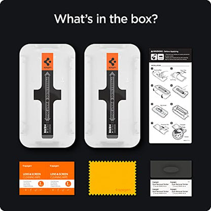 Spigen GlasTR EZ FIT Screen Protector for iPhone 14 Plus/13 Pro Max | Easy installation, 9H hardness, crystal clarity, anti-fingerprint, touch sensitivity, case friendly, screen protector - size: iPhone 14 Plus / iPhone 13 Pro Max