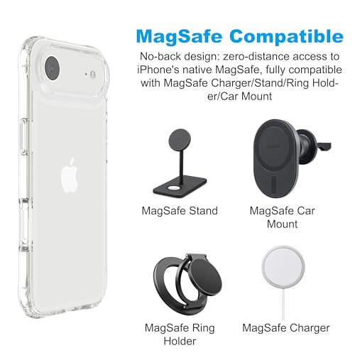 for iPhone 17 Air Clear Bumper Frame No-Back Case, Slim Fit Ultra-Light Anti-Yellowing Transparent Protection Heat Dissipation Bezel Phone Cover Case 6.5" 2025 - color: Clear, size: iPhone Air