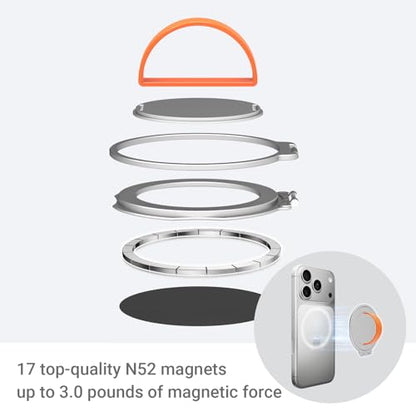 Grat 3 for Magsafe Magnetic Phone Grip Stand, Silver - color: Stand-Silver