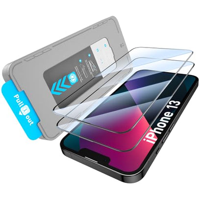 KUZOOM 2Pack HD 9H+ Tempered Glass Screen Protector for iPhone 13 - color: Transparent 13