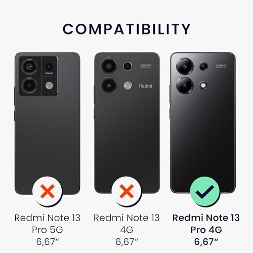 kwmobile Case Compatible with Xiaomi Redmi Note 13 Pro 4G Case - Protective Slim TPU Cover with Soft Matte Finish - Bordeaux Violet - color: bordeaux violet