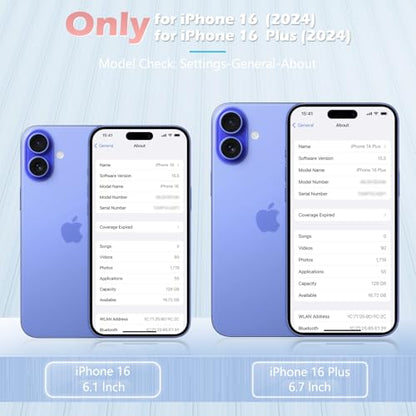 imluckies for iPhone 16 / iPhone 16 Plus Camera Lens Protector, AR+AF Tempered Glass 9H Anti-Scratch Metal Individual Lens Cover, HD Clear Camera Accessories, Glitter Ultramarine - color: Glitter Ultramarine