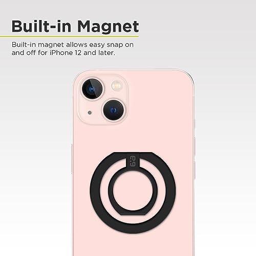 PureGear Magnetic Phone Ring Grip, for MagSafe Kickstand Holder - color: Black