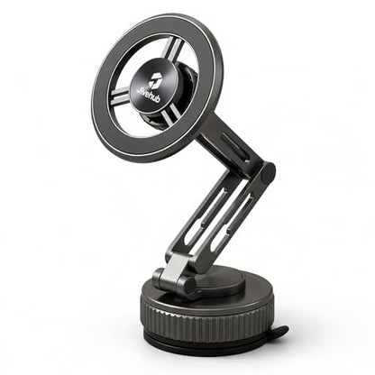 Silver Long Phone Holder for Car, N55 Magnetic - color: sliver