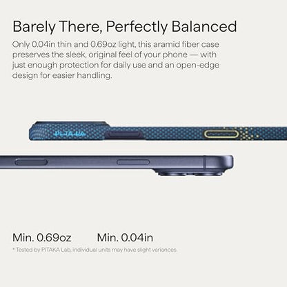 pitaka for iPhone 17 Pro Case 6.3" with Camera Control Button, Compatible with MagSafe, Ultra-Slim Case with Caseless Touch Feeling, 1500D Aramid Fiber Woven, Milky Way Galaxy - color: Milky Way Galaxy