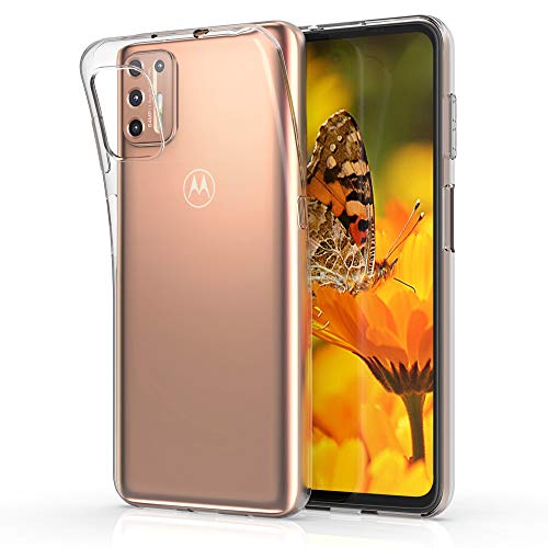 kwmobile Case Compatible with Motorola Moto G9 Plus - Clear Case Soft Slim Flexible Protective TPU Phone Cover - Transparent - size: Moto G9 Plus