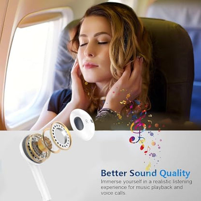Wired Headphones for iPhone, 2-Pack Earbuds with Mic and Volume Control