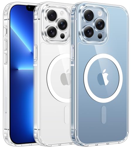 FNTCASE for iPhone 13 Pro-Max Case Compatible with Magsafe Clear Phonecase | Anti Yellowing, Military Grade Drop Protection, Slim Magnetic Phone Cases, Shockproof Bumper, Transparent Cell Cover - color: A-Clear, size: For Iphone 13 Pro Max 6.7 Inch