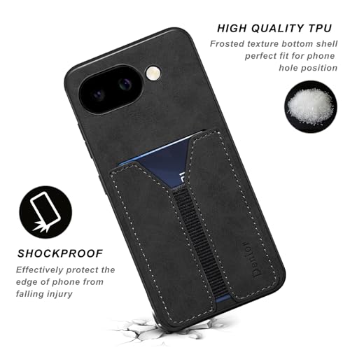 Kowauri Case for Google Pixel 9a, PU Leather Wallet Case with Credit Card Slot Holder Ultra Slim Protector Cover for Google Pixel 9a (Black) - color: Black