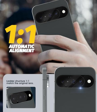 Orzero (5 Pack Camera Lens Protector for Google Pixel 9, Protector de Cámera Tempered Glass 9H Precise Camera Cutouts Anti-Scratch Does Not Affect Night Shots and Flash - size: Google Pixel 9