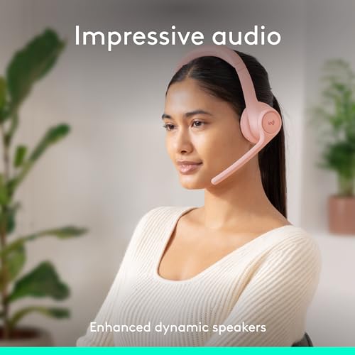 Logitech Zone 300 Wireless Bluetooth Headset with Noise Canceling - Rose - color: Rose