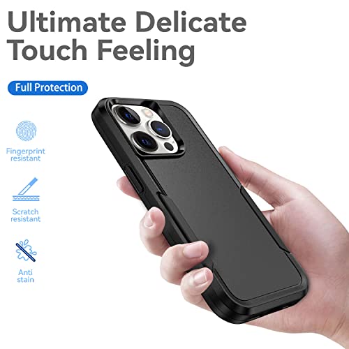 Compatible with iPhone 13 Pro Max Case, Heavy Duty Protection Shockproof Dropproof Dustproof Anti-Scratch Phone Case Cover for 13 Pro Max -Black - size: for iPhone 13 Pro Max
